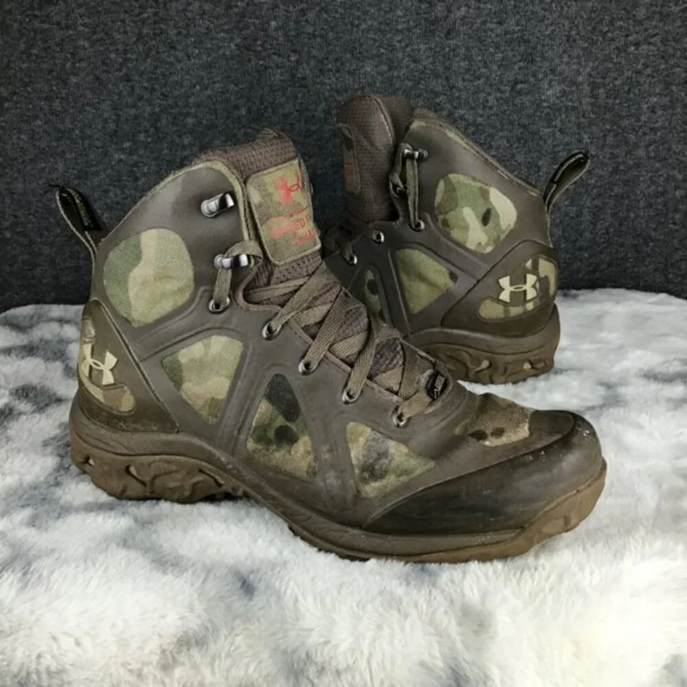 Under Armour Speed Freek Chaos Camo Goretex Hiking Boots‎ Size 10